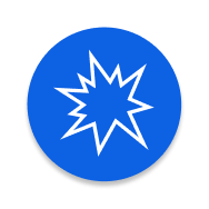 pictogramme éclat bleu